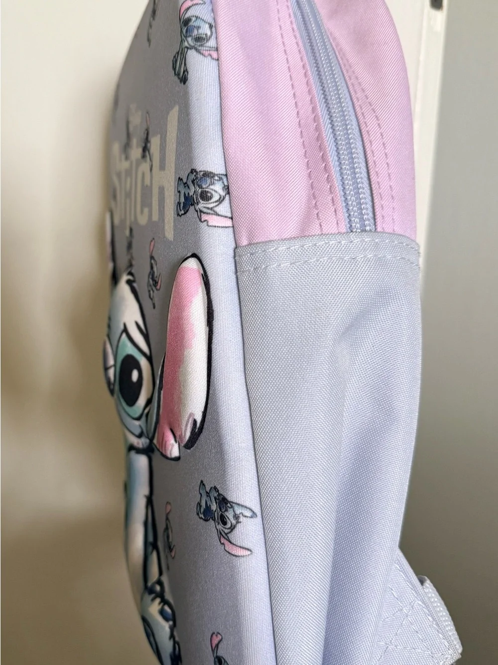 Disney Stitch Kids Backpack - Lavender & Pink Accents (with puffy Stitch)